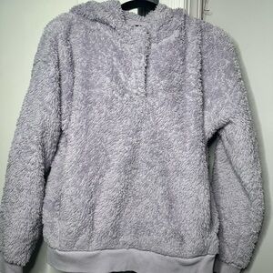 Plush Women's Hoodie Sweater in Light Purple
